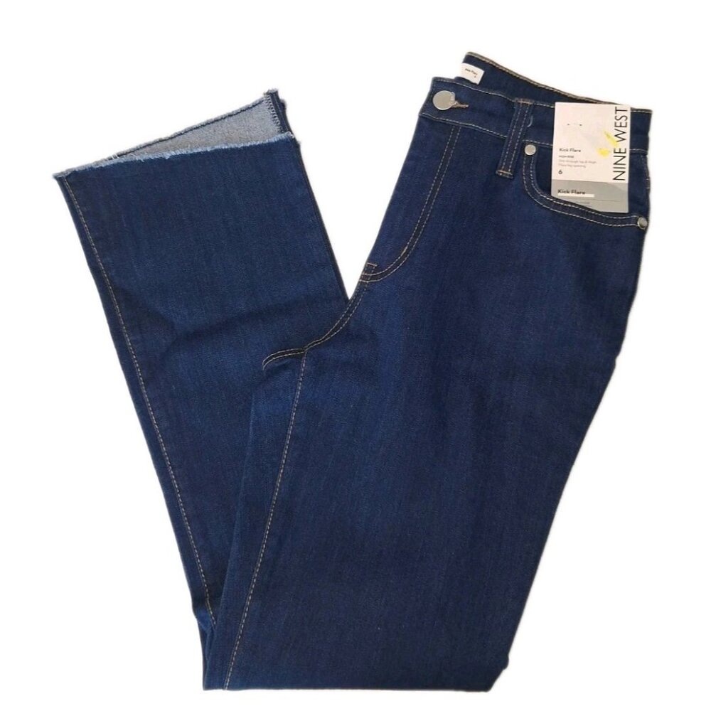 Nine West Women's Blue Size 6 Kick Flare  27x30 New MSRP $50